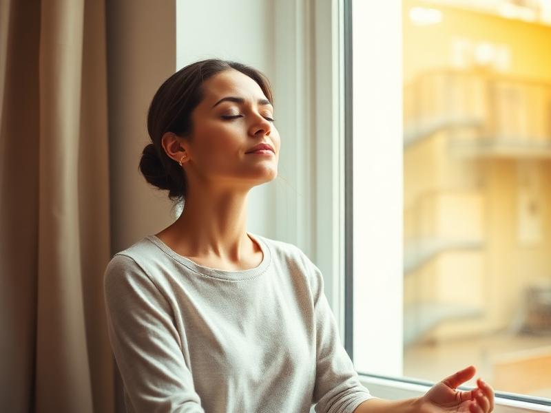 Person finding peace and calm through anxiety treatment