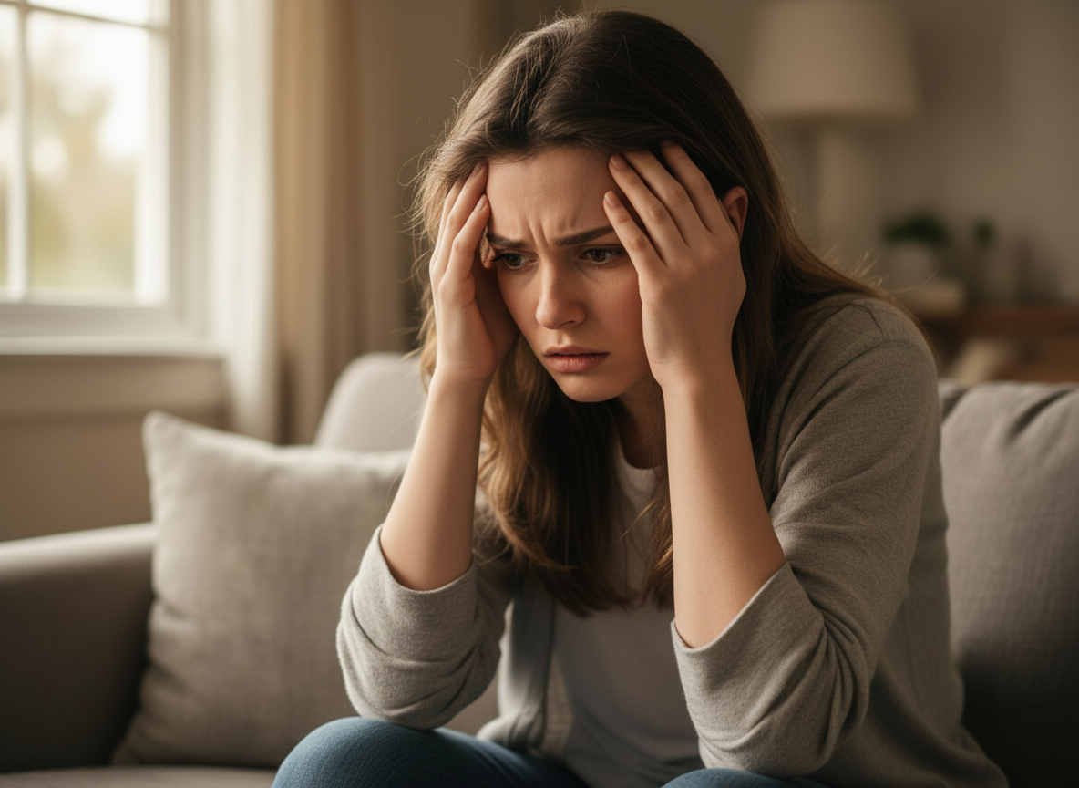 Person finding peace and calm through anxiety treatment