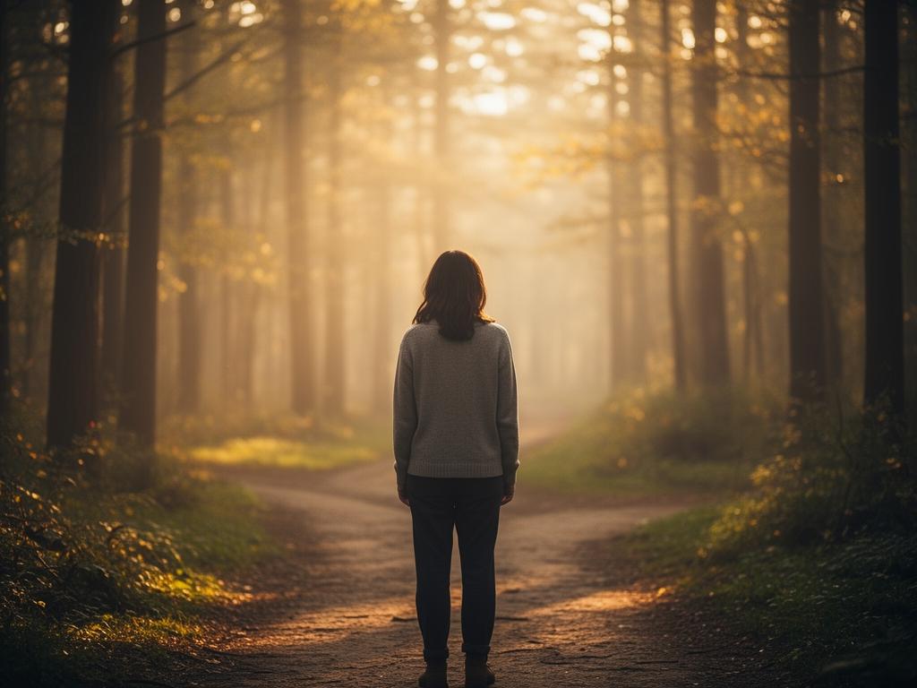 Person finding peace and healing from trauma