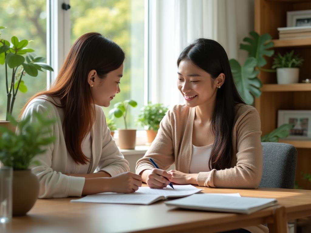 Provider and patient collaborating on wellness goals and planning